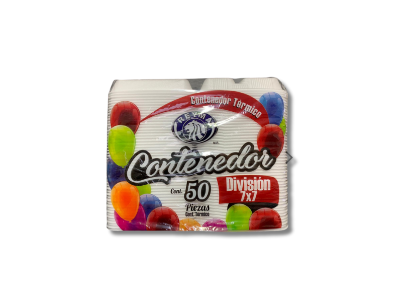 Contenedor Térmico Liso con división 7x7 Contenedor Térmico Liso con división 7x7