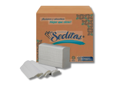 Toalla de papel interdoblada blanco