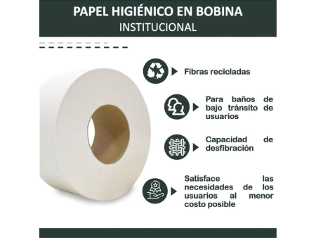 papel higiénico para bobina
