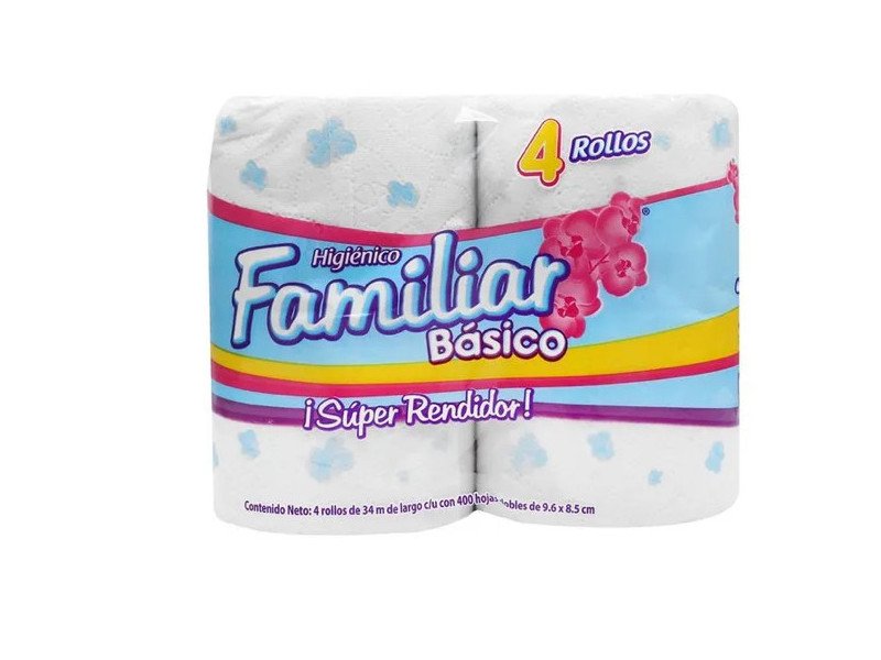 Papel higiénico tradicional marca Familiar básico Papel higiénico tradicional marca Familiar básico
