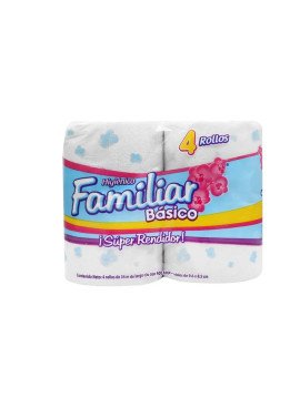 Papel higiénico tradicional marca Familiar básico